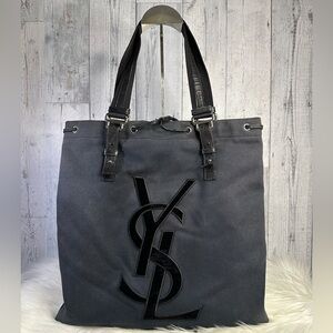 YSL drawstring tote in black